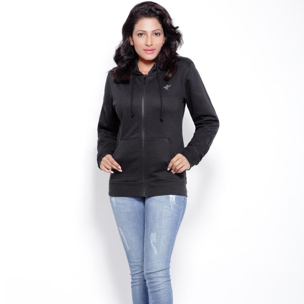 Black Organic Cotton Hoodie by Do U Speak Green - Picture 3 of 5